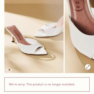 Vicenza Pointed-Toe Mule White Heels